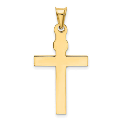 14K Bicolor und Rhodium Inri Kruzifix Anhänger