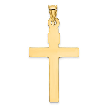 14K Bicolor-Gold (Bicolor-Gold mit Rhodium) Kruzifix-Anhänger