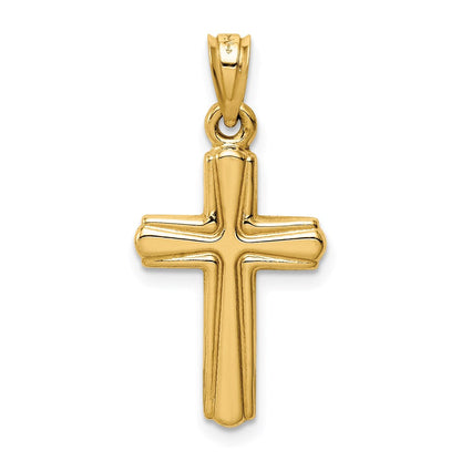14K Gelbgold Wendbar Kruzifix Anhänger