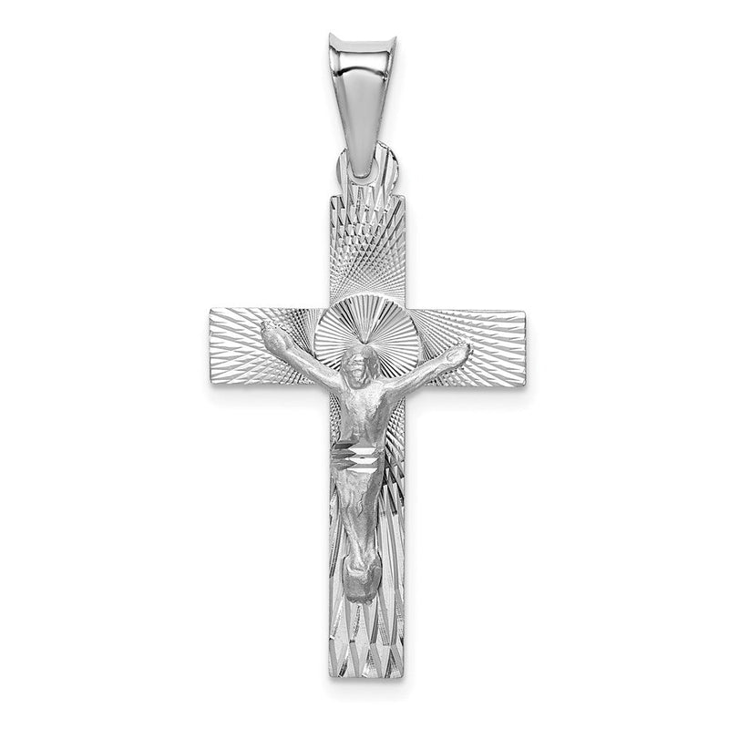 14K Weißgold Kruzifix-Anhänger