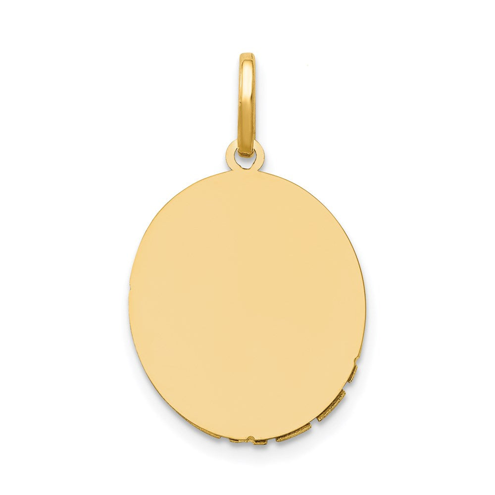 14K Bicolor-Gold Unsere Liebe Frau von Guadalupe Halbmassiv-Anhänger