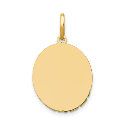 14K Bicolor-Gold Unsere Liebe Frau von Guadalupe Halbmassiv-Anhänger