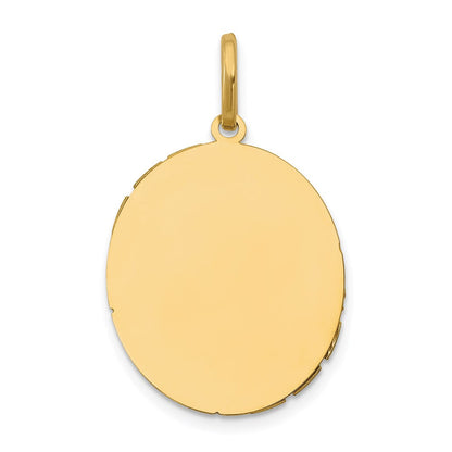 14K Bicolor-Gold Unsere Liebe Frau von Guadalupe Halbmassiv-Anhänger