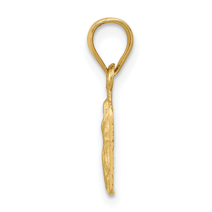 14K Gelbgold Satiniert & Diamantiert Our Damen Of Guadalupe Anhänger
