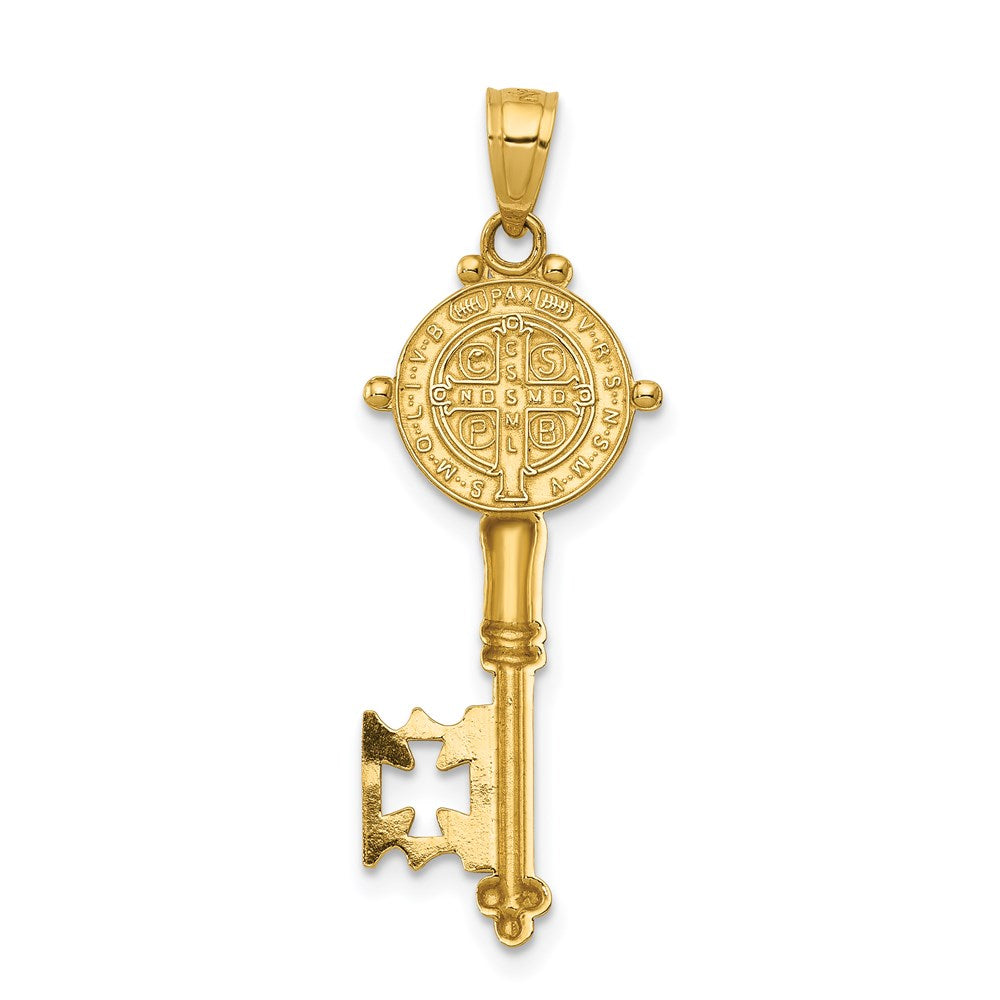 14K Gelbgold San Benito 2-sided Key Anhänger