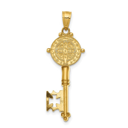 14K Gelbgold San Benito 2-sided Key Anhänger