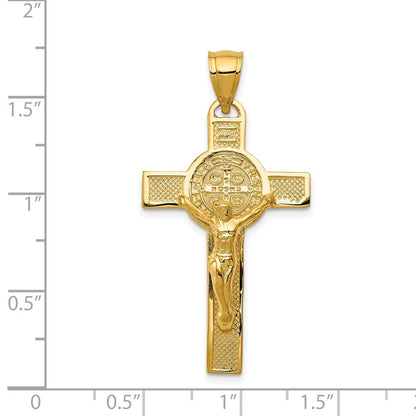 14 Karat Gelbgold Kreuzanhänger „San Benito" zweiseitig