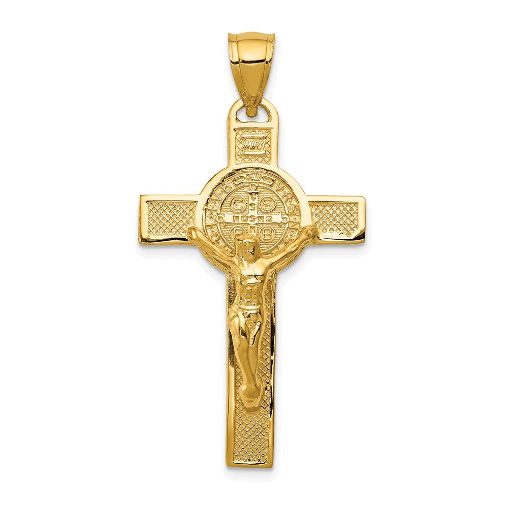 14 Karat Gelbgold Kreuzanhänger „San Benito" zweiseitig