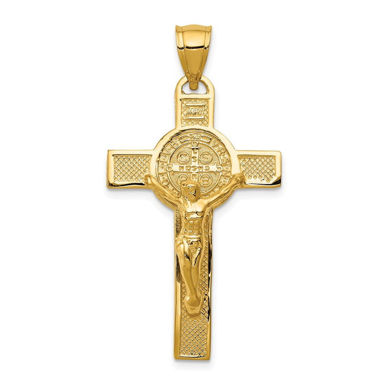 14 Karat Gelbgold Kreuzanhänger „San Benito" zweiseitig