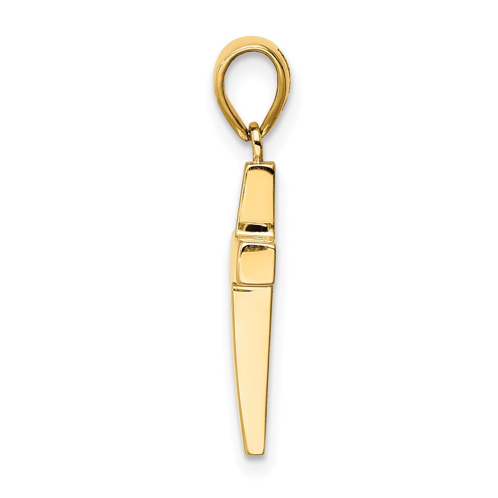 14K Gelbgold Kreuz Anhänger