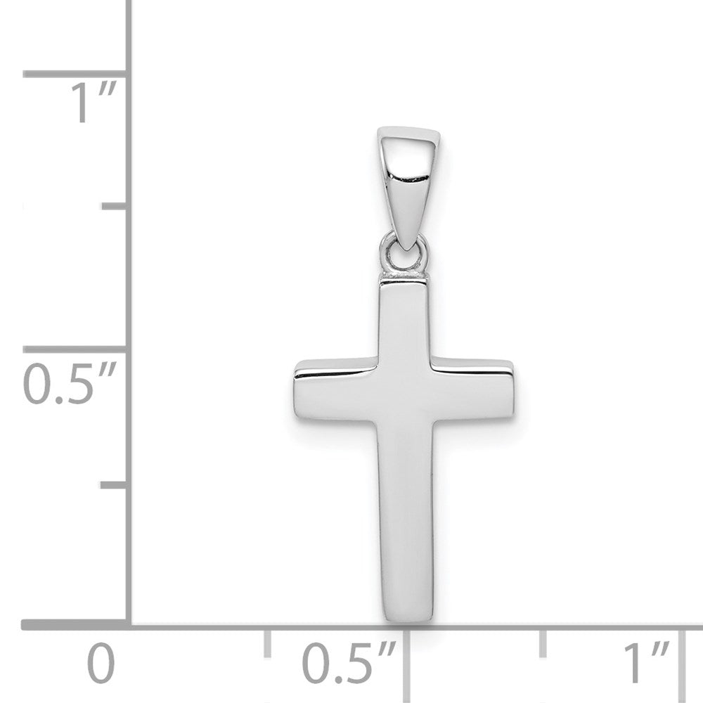 14K Weißgold Kreuz Anhänger