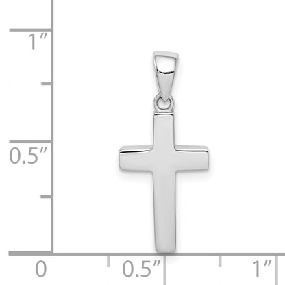 14K Weißgold Kreuz Anhänger