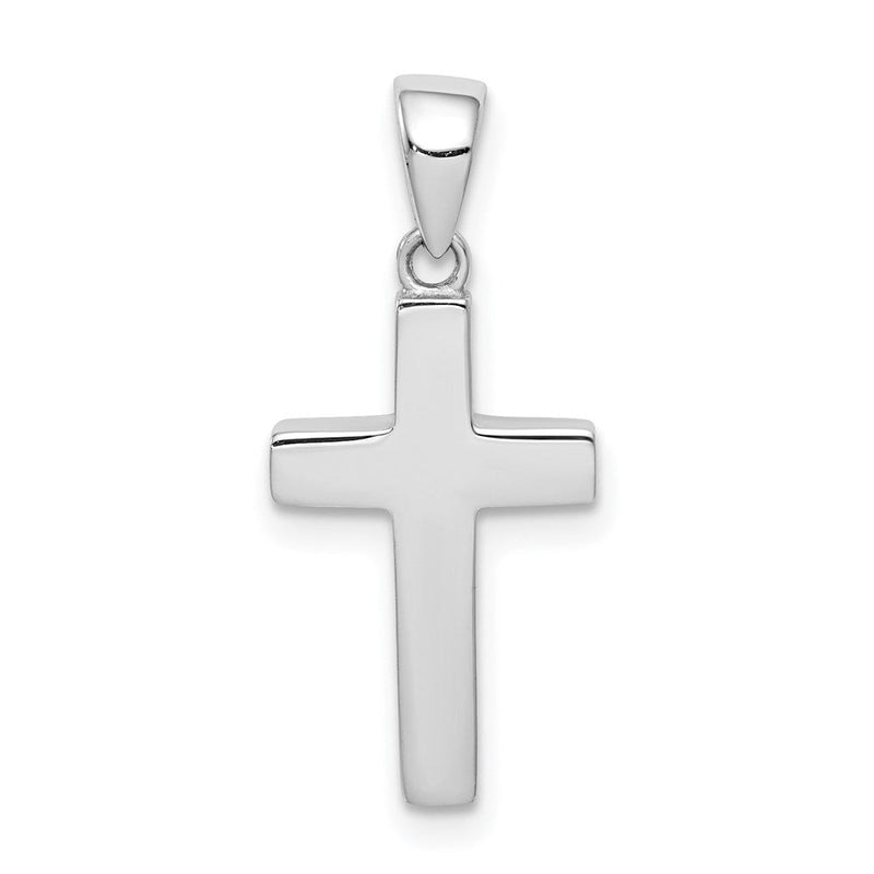 14K Weißgold Kreuz Anhänger