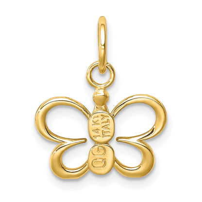14K Gelbgold Schmetterling Anhänger