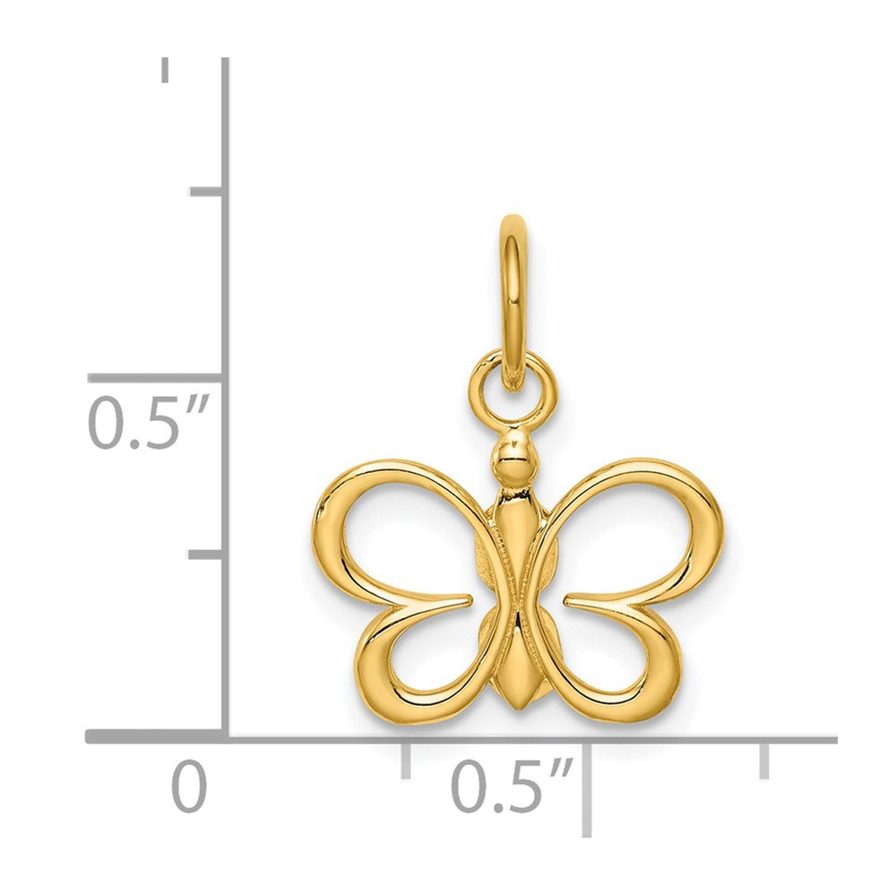 14K Gelbgold Schmetterling Anhänger