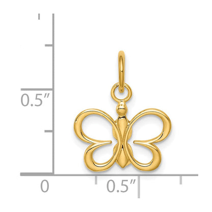 14K Gelbgold Schmetterling Anhänger