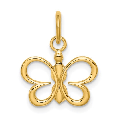 14K Gelbgold Schmetterling Anhänger
