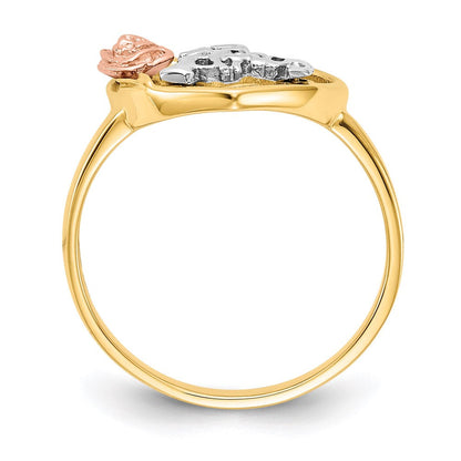 14K Zweifarbiges Gold & Rhodium 15 Anos Ring