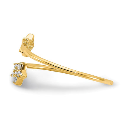 14K Gelbgold Zirkonia Stern Ring
