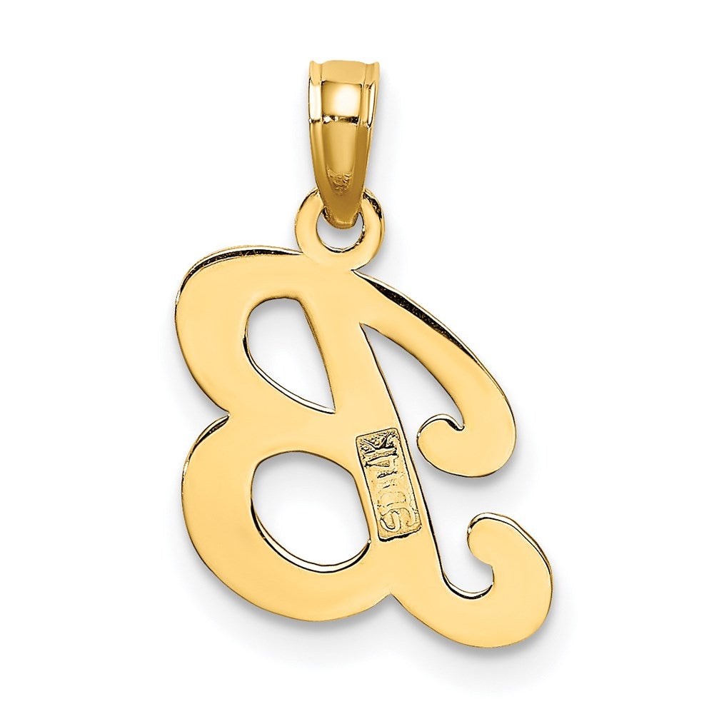 14K Gelbgold Anhänger mit Initiale „B" in Schreibschrift