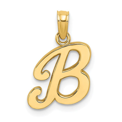 14K Gelbgold Anhänger mit Initiale „B" in Schreibschrift