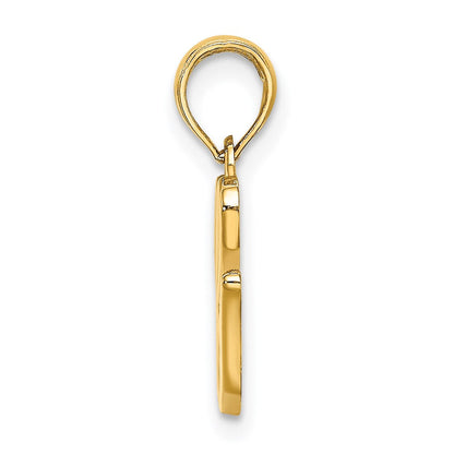 14K Gelbgold Initial-Anhänger mit Schreibschrift-Buchstabe „G“