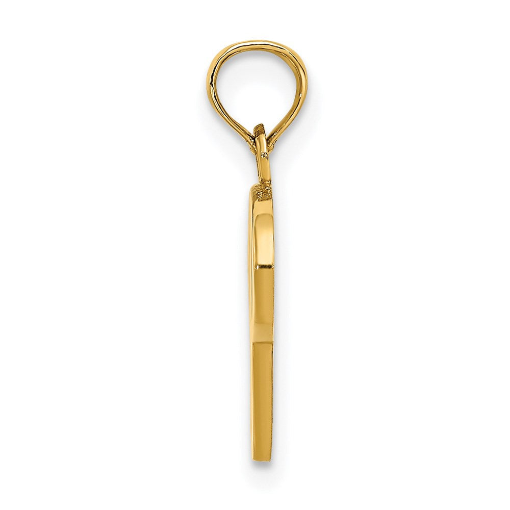 14K Gelbgold 14ky Schreibschrift Buchstabe P Initiale Anhänger