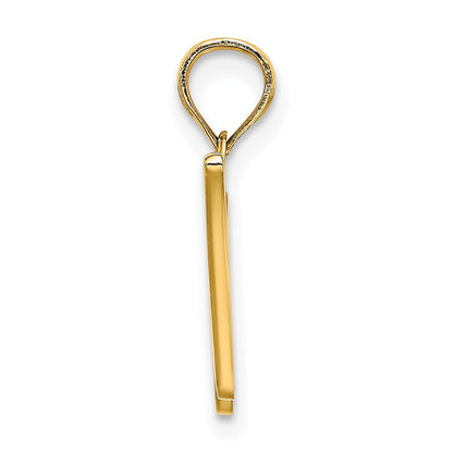 14K Gelbgold Schreibschrift-Buchstabe „W“ Initial-Anhänger