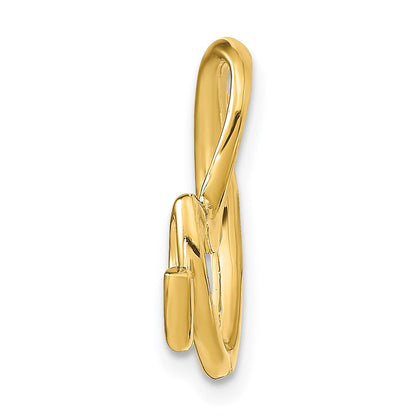 14K Gelbgold Poliert Buchstabe A Initiale Anhänger