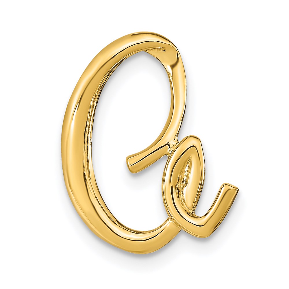 14K Gelbgold Poliert Buchstabe A Initiale Anhänger