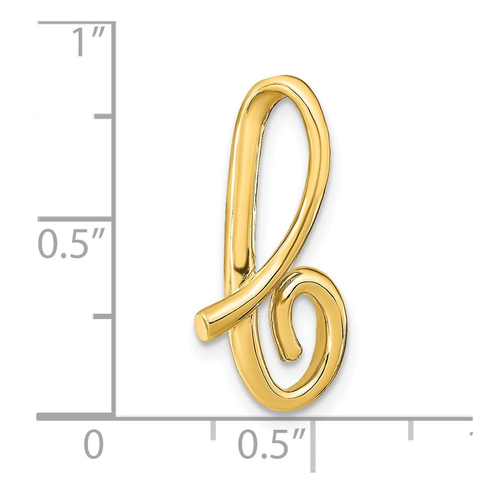 14K Gelbgold Poliert Buchstabe B Initiale Anhänger