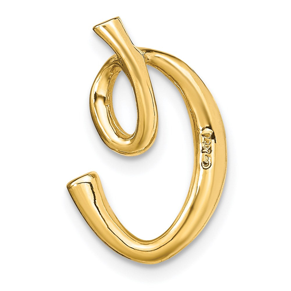 14K Gelbgold Poliert Buchstabe C Initiale Anhänger