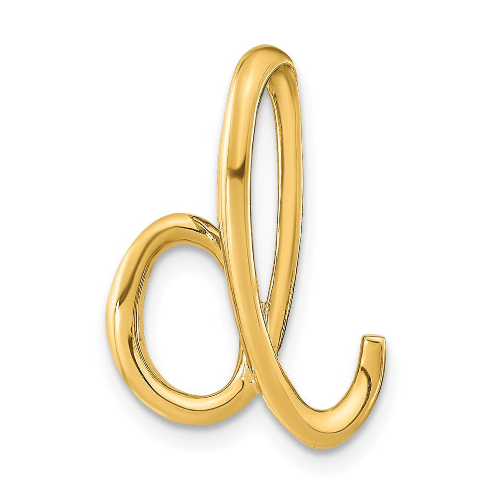14K Gelbgold Poliert Buchstabe D Initiale Anhänger