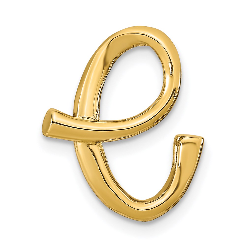 14K Gelbgold Poliert Buchstabe E Initiale Anhänger