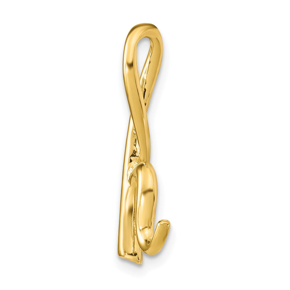 14K Gelbgold Poliert Buchstabe H Initiale Anhänger