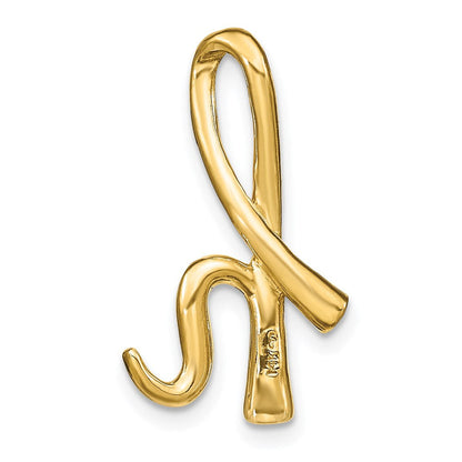 14K Gelbgold Poliert Buchstabe H Initiale Anhänger