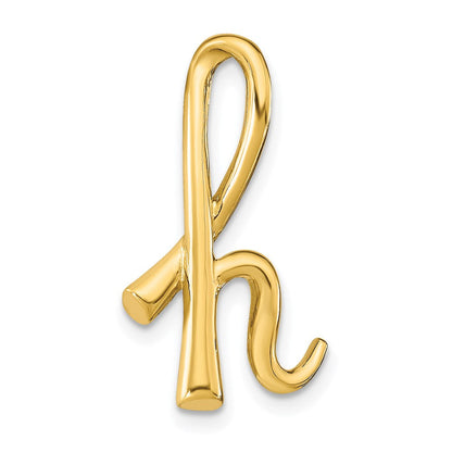 14K Gelbgold Poliert Buchstabe H Initiale Anhänger
