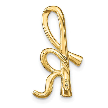 14K Gelbgold Poliert Buchstabe K Initiale Anhänger