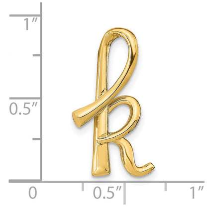14K Gelbgold Poliert Buchstabe K Initiale Anhänger