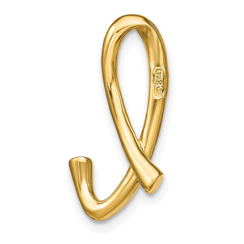 14K Gelbgold Poliert Buchstabe L Initiale Anhänger