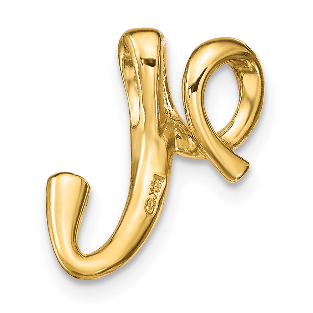 14K Gelbgold Poliert Buchstabe R Initiale Anhänger