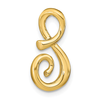 14K Gelbgold Poliert Buchstabe S Initiale Anhänger
