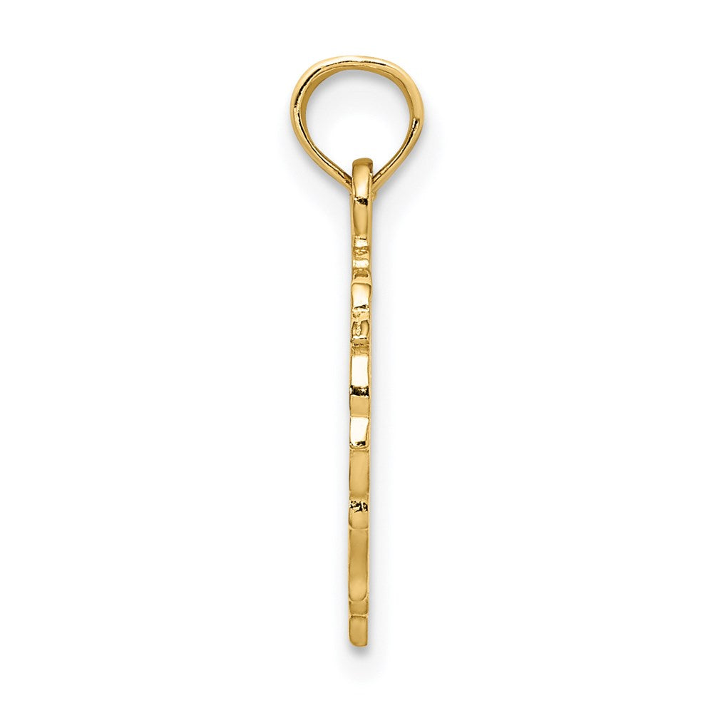 14K Gelbgold Teddy Bär in Herz Charm