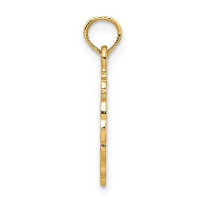 14K Gelbgold Teddy Bär in Herz Charm