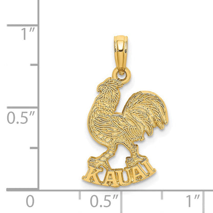 14K Gelbgold Kauai Rooster Charm