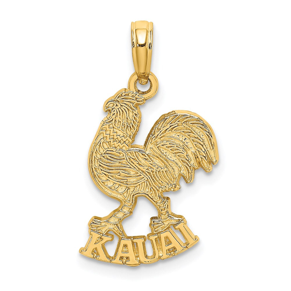 14K Gelbgold Kauai Rooster Charm