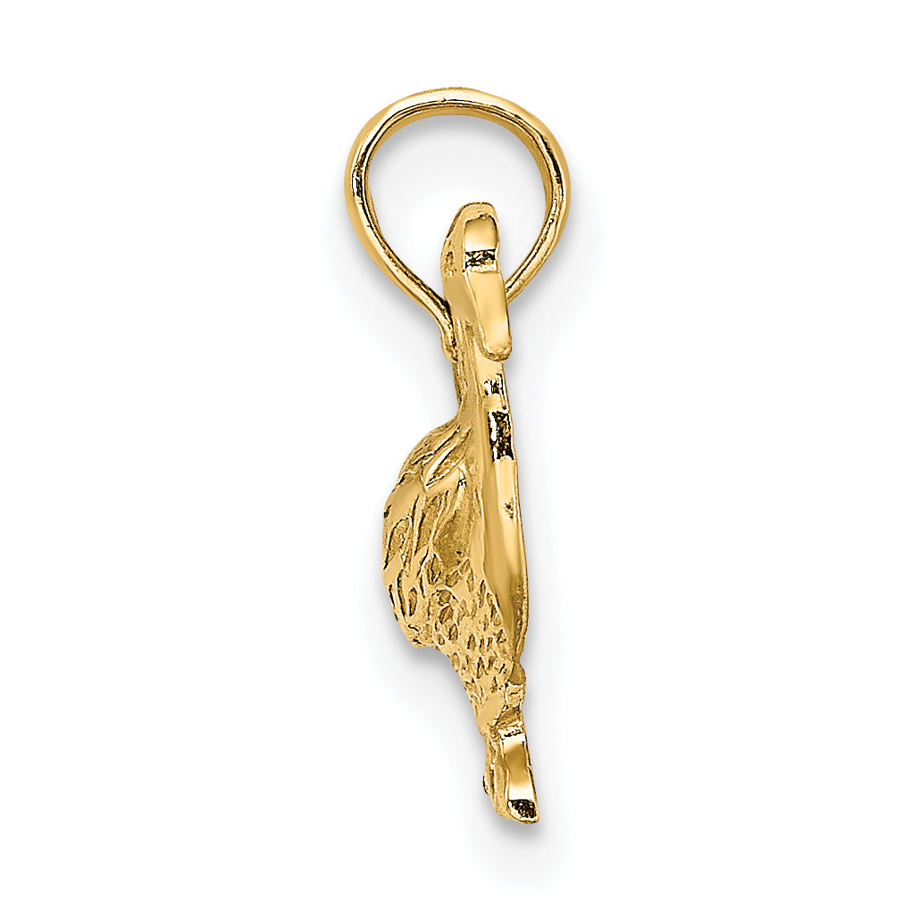 14K Gelbgold Goose Charm