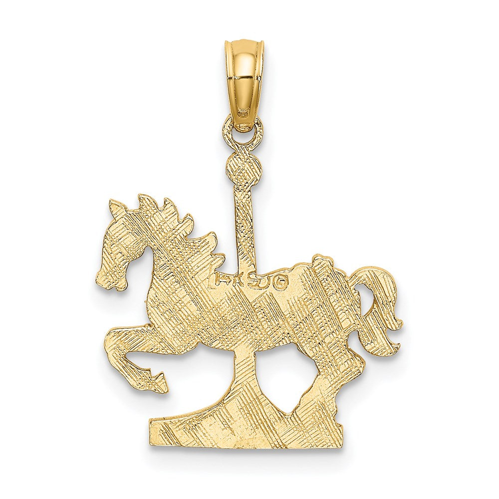 14K Gelbgold Carousel Pferd Charm