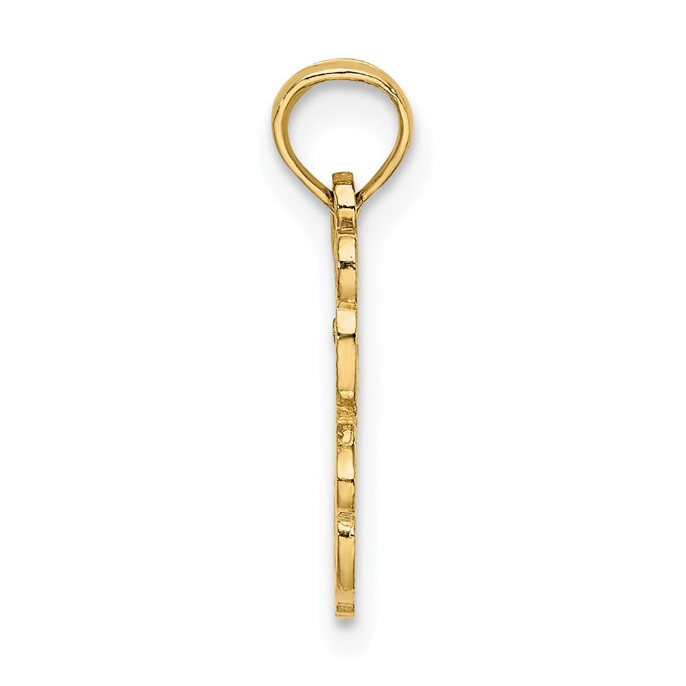 14K Gelbgold Ausgeschnitten Teddy Bär Charm