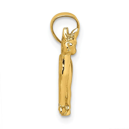 14K Gelbgold Deutsche-Dogge-Hund-Charm